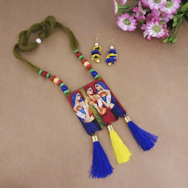 The99jewel_Digital_Printed_Wooden_Necklace_Set_Multi