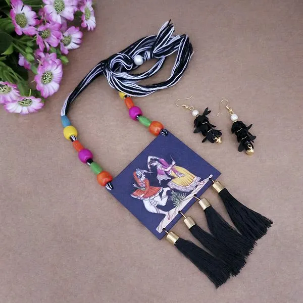 The99jewel_Lord_Radha_Krishna_Digital_Printed_Wooden_Necklace_Set_Multi