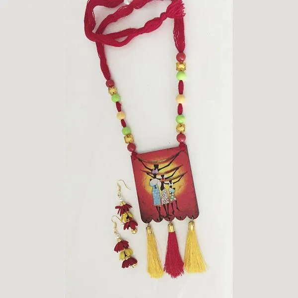 The99jewel_Digital_Printed_Wooden_Necklace_Set_Multi