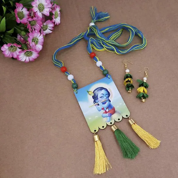 The99jewel_Lord_Krishna_Digital_Printed_Wooden_Necklace_Set_Multi