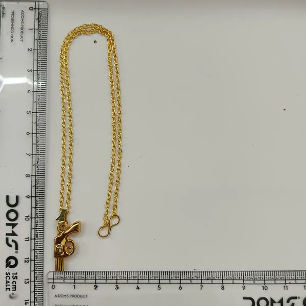The99jewel_Modern_Gold_Plated_Gun_Shape_Chain_Pendant_For_Women_Gold