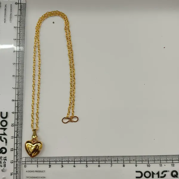 The99jewel_Modern_Gold_Plated_Heart_Shape_Chain_Pendant_For_Women_Gold