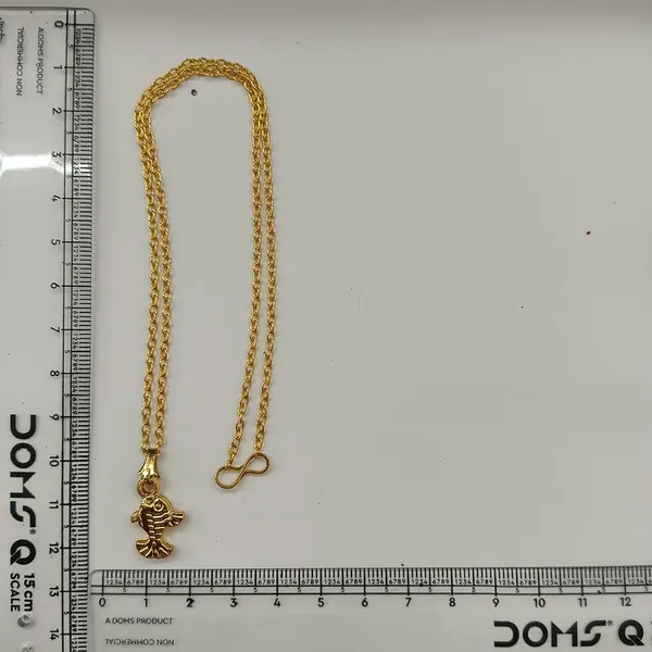 The99jewel_Modern_Gold_Plated_Fish_Shape_Chain_Pendant_For_Women_Gold