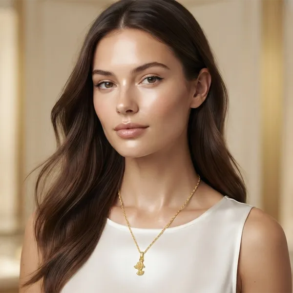 The99jewel_Modern_Gold_Plated_Fish_Shape_Chain_Pendant_For_Women_Gold