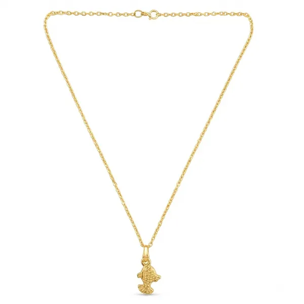 The99jewel_Modern_Gold_Plated_Fish_Shape_Chain_Pendant_For_Women_Gold
