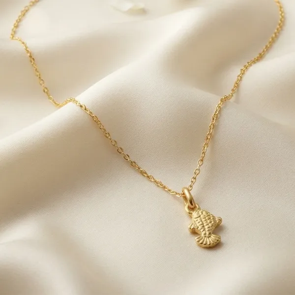 The99jewel_Modern_Gold_Plated_Fish_Shape_Chain_Pendant_For_Women_Gold