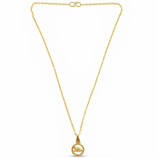The99jewel_Modern_Gold_Plated_Bird_Shape_Chain_Pendant_For_Women_Gold