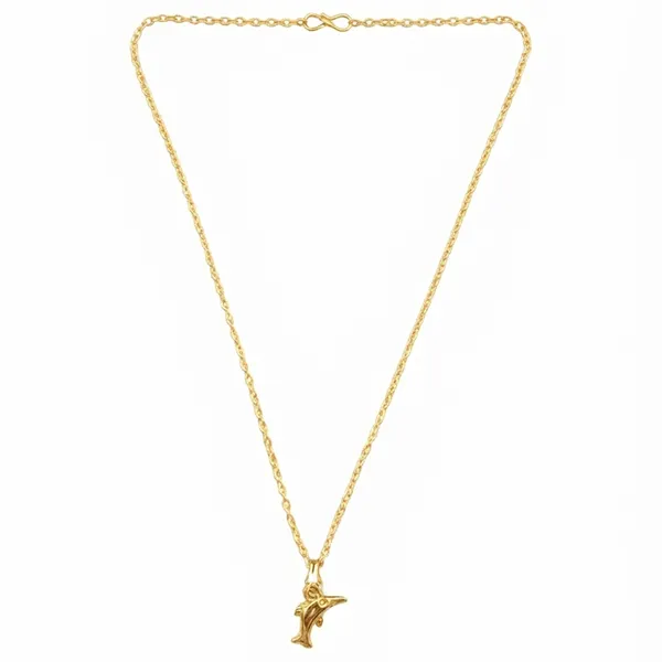 The99jewel_Modern_Gold_Plated_Fish_Shape_Chain_Pendant_For_Women_Gold