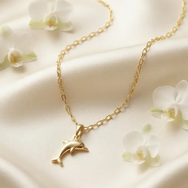 The99jewel_Modern_Gold_Plated_Fish_Shape_Chain_Pendant_For_Women_Gold