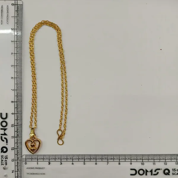 The99jewel_Modern_Gold_Plated_Heart_Shape_Chain_Pendant_For_Women_Gold