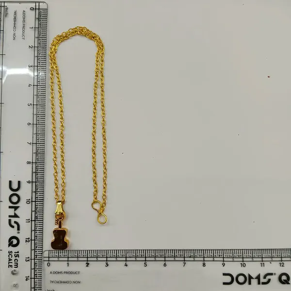 The99jewel_Modern_Gold_Plated_Guitar_Shape_Chain_Pendant_For_Women_Gold