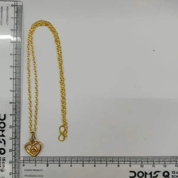 The99jewel_Modern_Gold_Plated_Heart_Shape_Chain_Pendant_For_Women_Gold