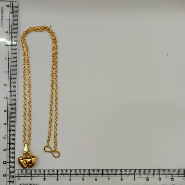 The99jewel_Modern_Gold_Plated_Heart_Shape_Chain_Pendant_For_Women_Gold