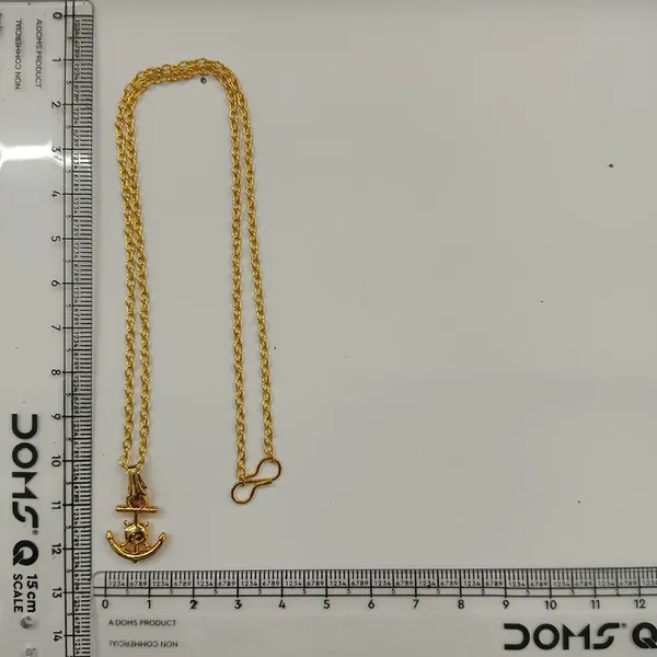 The99jewel_Modern_Gold_Plated_Anchor_Shape_Chain_Pendant_For_Women_Gold