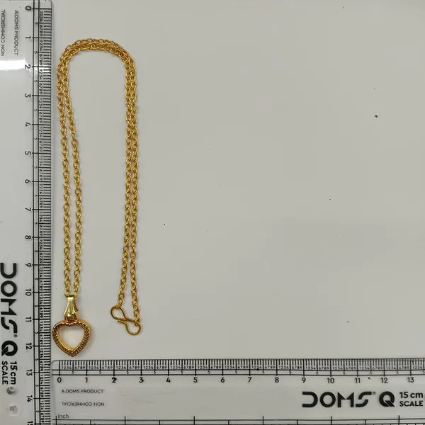 The99jewel_Modern_Gold_Plated_Heart_Shape_Chain_Pendant_For_Women_Gold