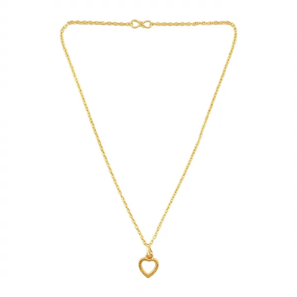 The99jewel_Modern_Gold_Plated_Heart_Shape_Chain_Pendant_For_Women_Gold