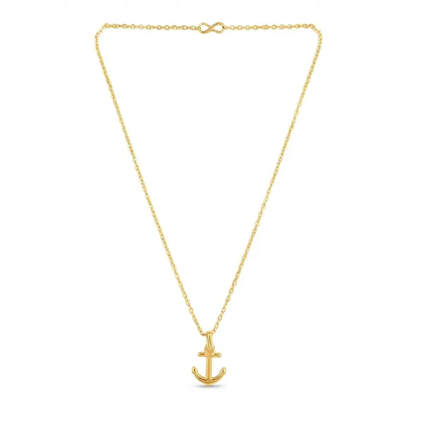 The99jewel_Modern_Gold_Plated_Anchor_Shape_Chain_Pendant_For_Women_Gold