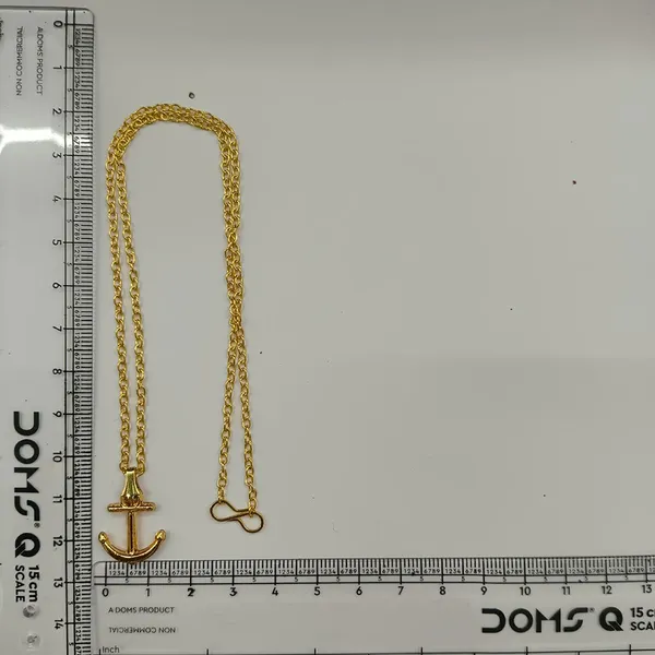 The99jewel_Modern_Gold_Plated_Anchor_Shape_Chain_Pendant_For_Women_Gold
