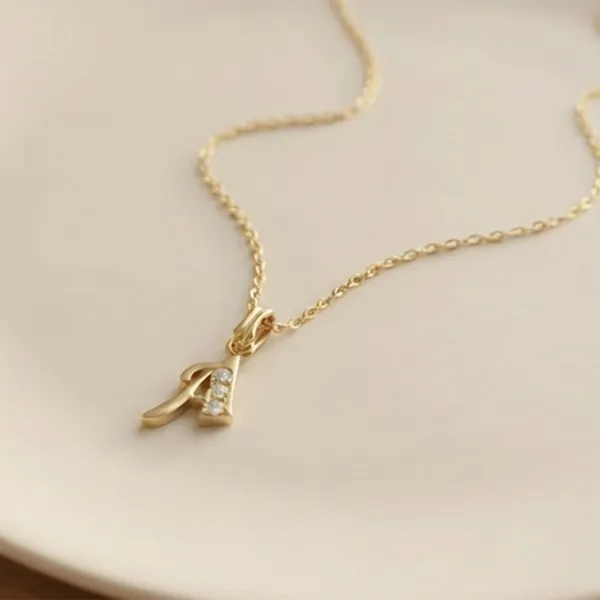 The99jewel_Beautiful_Initial_A_Pendant_Chain_For_Women_Trendy_Gold_Plated_Fashion_Jewellery_Gold