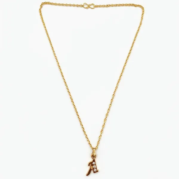 The99jewel_Beautiful_Initial_A_Pendant_Chain_For_Women_Trendy_Gold_Plated_Fashion_Jewellery_Gold