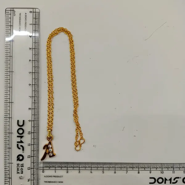 The99jewel_Beautiful_Initial_A_Pendant_Chain_For_Women_Trendy_Gold_Plated_Fashion_Jewellery_Gold