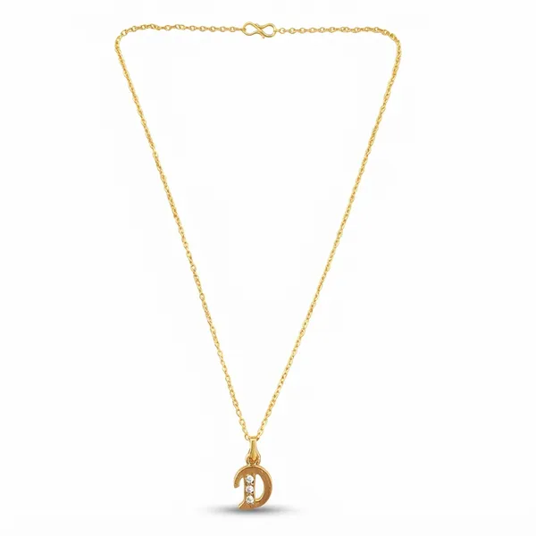 The99jewel_Beautiful_Initial_D_Pendant_Chain_For_Women_Trendy_Gold_Plated_Fashion_Jewellery_Gold