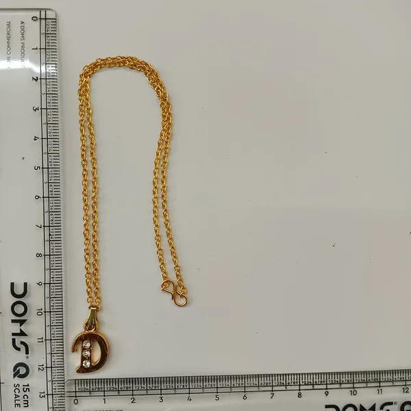 The99jewel_Beautiful_Initial_D_Pendant_Chain_For_Women_Trendy_Gold_Plated_Fashion_Jewellery_Gold