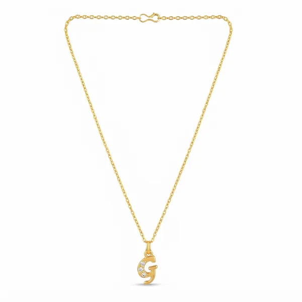 The99jewel_Beautiful_Initial_G_Pendant_Chain_For_Women_Trendy_Gold_Plated_Fashion_Jewellery_Gold