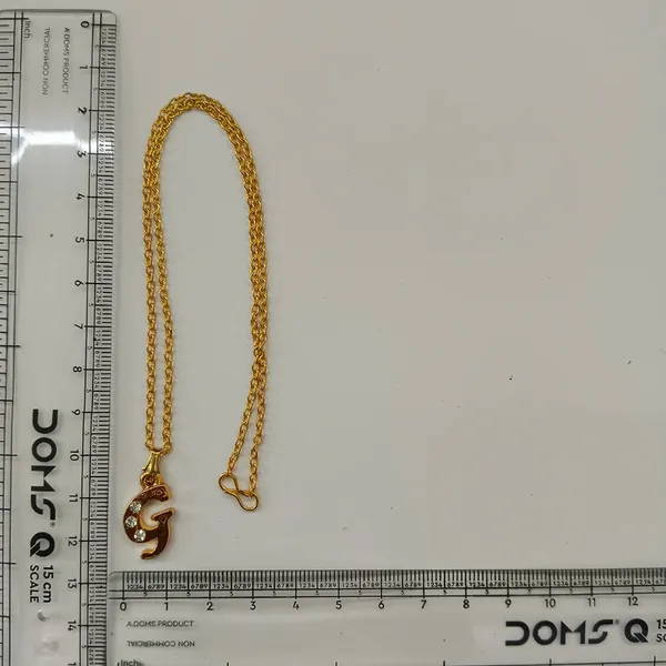 The99jewel_Beautiful_Initial_G_Pendant_Chain_For_Women_Trendy_Gold_Plated_Fashion_Jewellery_Gold