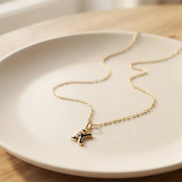 The99jewel_Beautiful_Initial_K_Pendant_Chain_For_Women_Trendy_Gold_Plated_Fashion_Jewellery_Gold