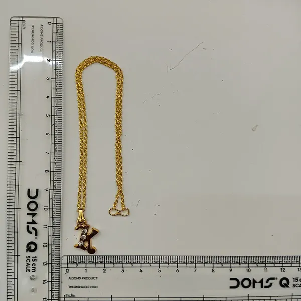 The99jewel_Beautiful_Initial_K_Pendant_Chain_For_Women_Trendy_Gold_Plated_Fashion_Jewellery_Gold