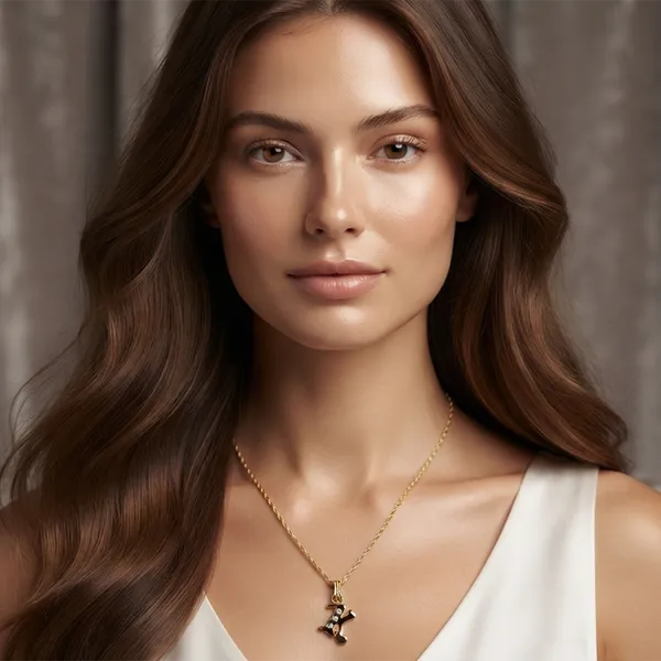 The99jewel_Beautiful_Initial_K_Pendant_Chain_For_Women_Trendy_Gold_Plated_Fashion_Jewellery_Gold