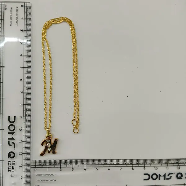 The99jewel_Beautiful_Initial_M_Pendant_Chain_For_Women_Trendy_Gold_Plated_Fashion_Jewellery_Gold