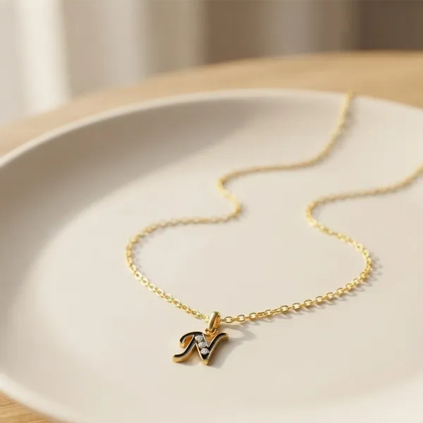 The99jewel_Beautiful_Initial_N_Pendant_Chain_For_Women_Trendy_Gold_Plated_Fashion_Jewellery_Gold