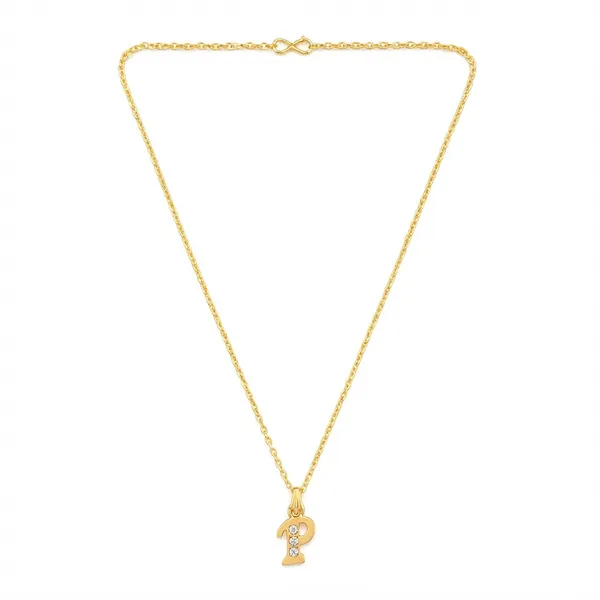 The99jewel_Beautiful_Initial_P_Pendant_Chain_For_Women_Trendy_Gold_Plated_Fashion_Jewellery_Gold