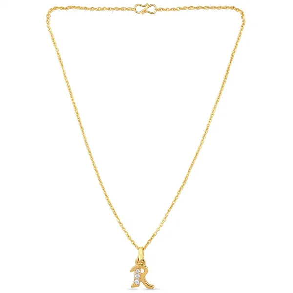 The99jewel_Beautiful_Initial_R_Pendant_Chain_For_Women_Trendy_Gold_Plated_Fashion_Jewellery_Gold