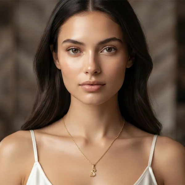 The99jewel_Beautiful_Initial_S_Pendant_Chain_For_Women_Trendy_Gold_Plated_Fashion_Jewellery_Gold