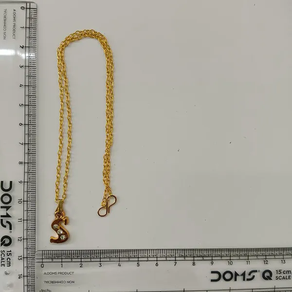 The99jewel_Beautiful_Initial_S_Pendant_Chain_For_Women_Trendy_Gold_Plated_Fashion_Jewellery_Gold