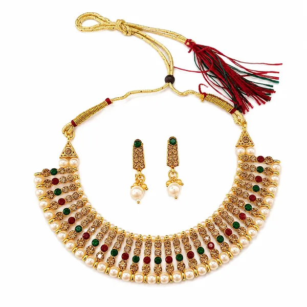 The99jewel_Designer_Austrian_Stone_Pearl_Choker_Necklace_Set_For_Women_Traditional_Party_Jewellery_Green_Red