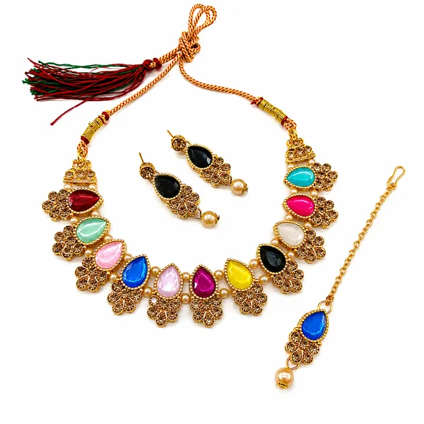 The99jewel_Modern_Austrian_Crystal_Stone_Pearl_Choker_Necklace_Set_For_Women_Fashion_Jewellery_Multi