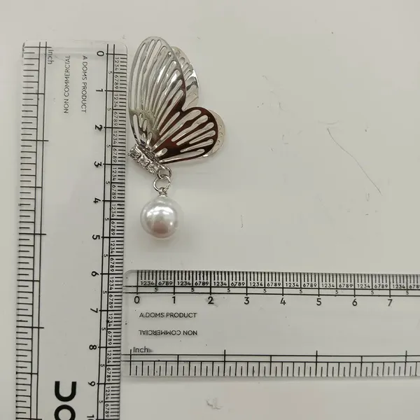 The99jewel_Beautiful_Butterfly_Shape_Pearl_Drop_Earrings_For_Women_Classic_Ethnic_Party_Wear_Silver