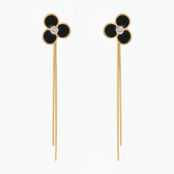 The99jewel_Trendy_Long_Tassel_Earrings_With_Floral_Motif_For_Women_Stylish_Party_Festive_Wear_Jewellery_Gold