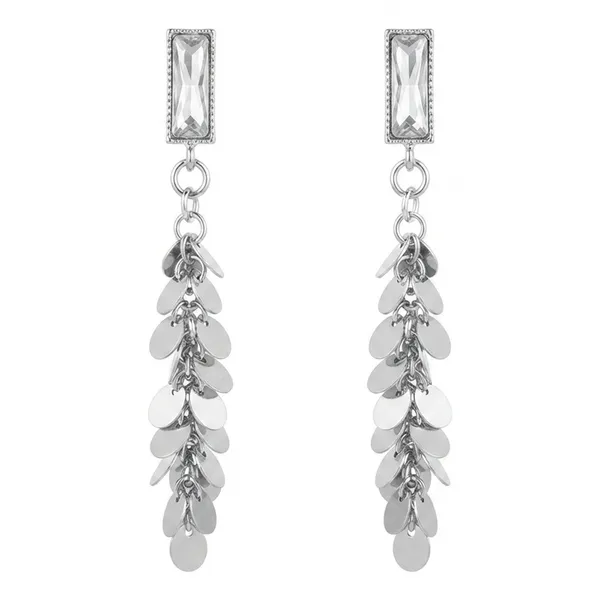 The99jewel_Trendy_Long_Tassel_Earrings_Drop_For_Women_Silver