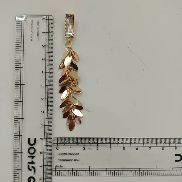 The99jewel_Trendy_Long_Tassel_Earrings_With_Heart_Drop_For_Women_Gold
