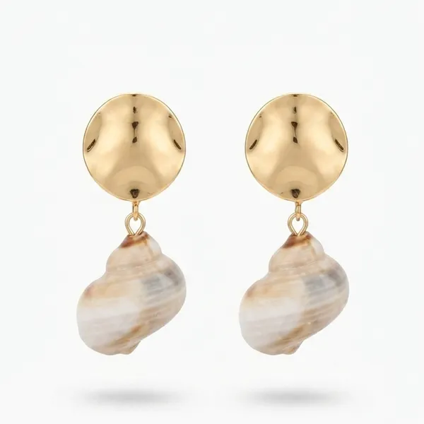 The99jewel_Gorgeous_Shell_Drop_Dangler_Earrings_For_Women_Stylish_Beach_Festive_Fashion_Jewellery_Cream