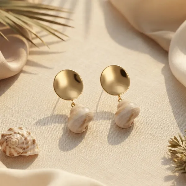 The99jewel_Gorgeous_Shell_Drop_Dangler_Earrings_For_Women_Stylish_Beach_Festive_Fashion_Jewellery_Cream