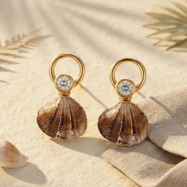 The99jewel_Gorgeous_Shell_Drop_Dangler_Earrings_For_Women_Stylish_Beach_Festive_Fashion_Jewellery_Cream
