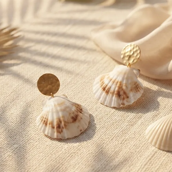 The99jewel_Gorgeous_Shell_Drop_Dangler_Earrings_For_Women_Stylish_Beach_Festive_Fashion_Jewellery_Cream