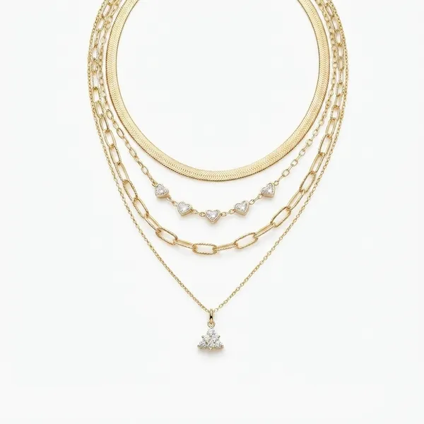 The99jewel_Gold_Plated_Multi_Layered_Western_Necklace_With_Heart_Charms_And_Crystal_Stone_White
