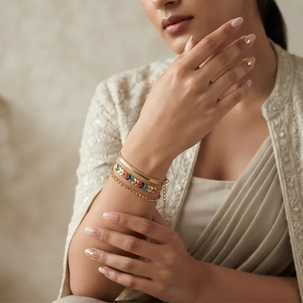 The99jewel_Gold_Plated_Multi_Layered_Snake_Chain_Bracelet_Combo_Multi